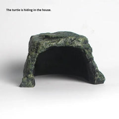 Reptile Hide NS-22 Large Resin Shelter – Natural Rock Style Terrarium Hideout for Turtles, Lizards, Snakes & Small Reptiles