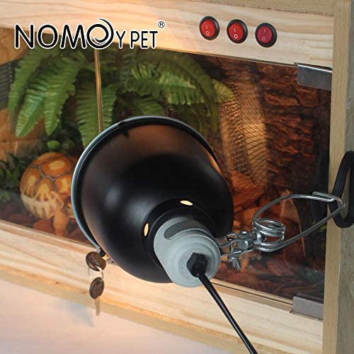 Nomoypet 5.5 inch deep 3 Sizes dome lamp shade Ceramic Heat UV UVB Lamp Light Holder