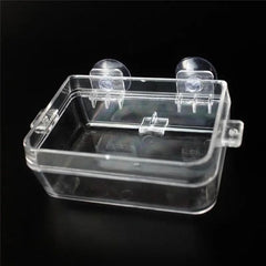 Nomoypet Translucent Plastic Food Water 2 in 1 Reptile Feeding Bowl