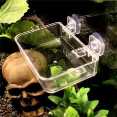 Nomoypet Translucent Plastic Food Water 2 in 1 Reptile Feeding Bowl