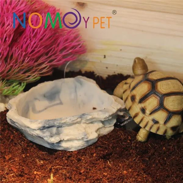 Reptile Natural Bowl For Amphibians Reptile Tortoise Snake Lizard Gecko Spider Frog 9 X 7 X 2.5cm