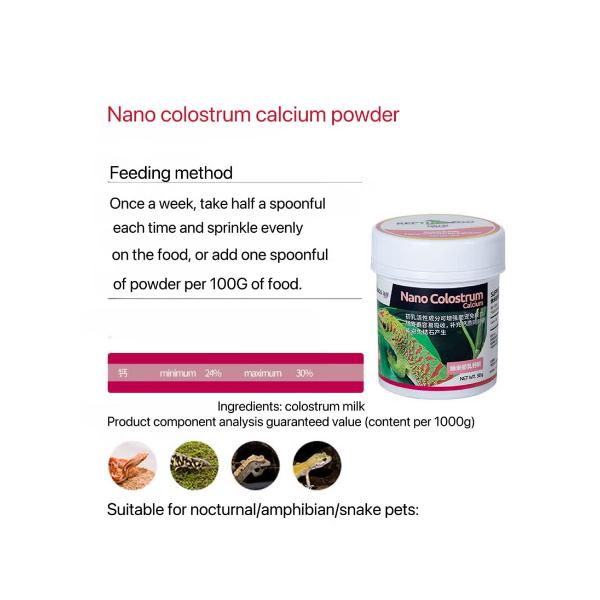 Reptizoo Calcium Powder with D3 and without D3 Provide Nutrients